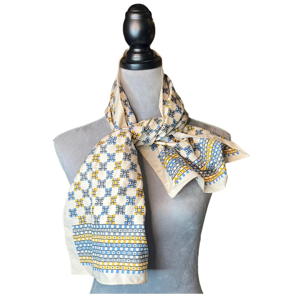 Vintage Italian Checkered Scarf